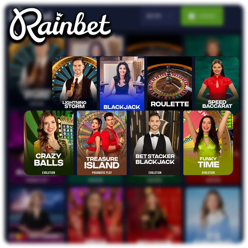 Rain Bet UK live casino